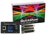 Pangolin FB4-XE with ILDA daughterboard and QuickShow software